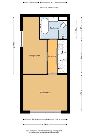 Floorplan - Compagniestraat 11, 3024 SB Rotterdam